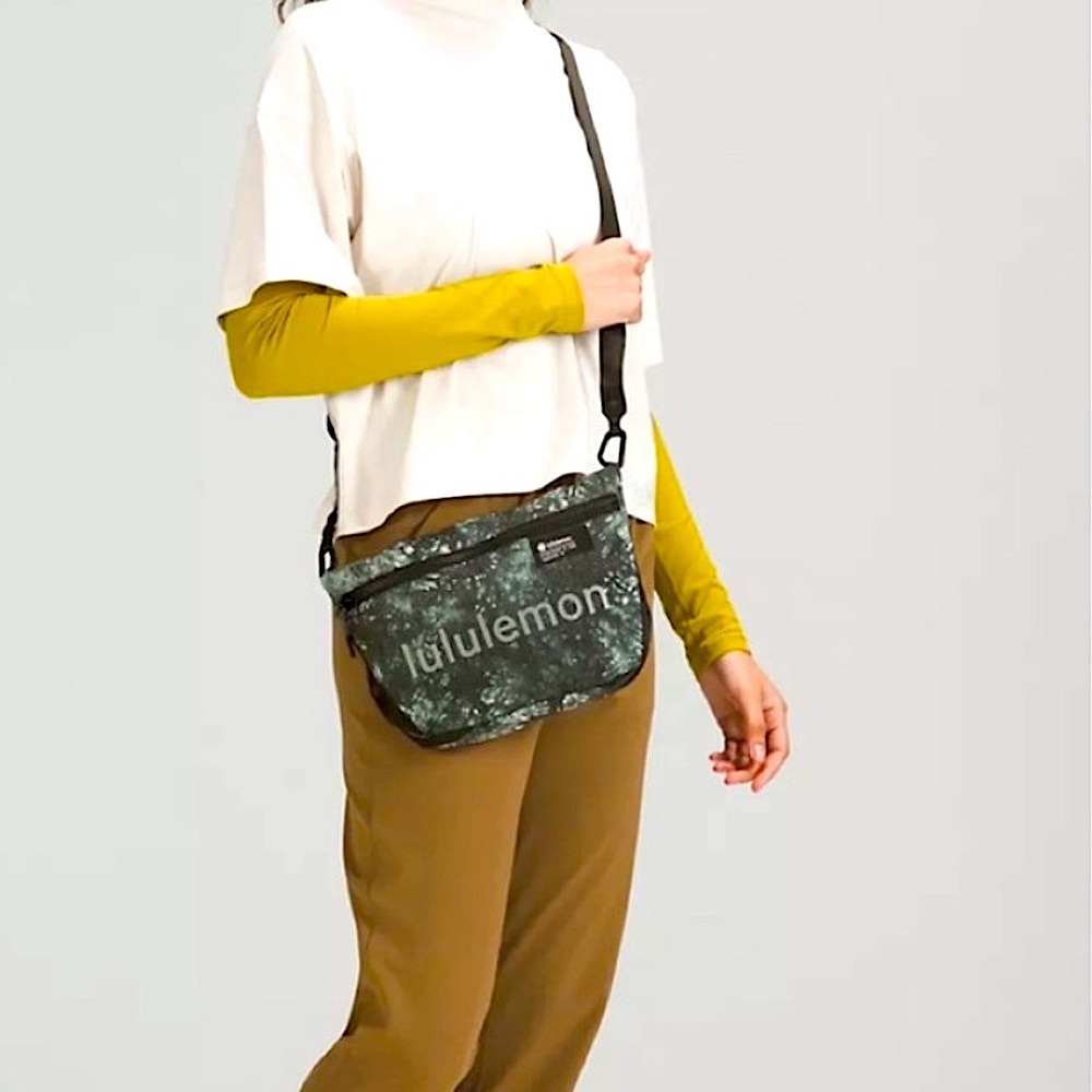 Lululemon Bag Clean Lines Crossbody Black Gray White